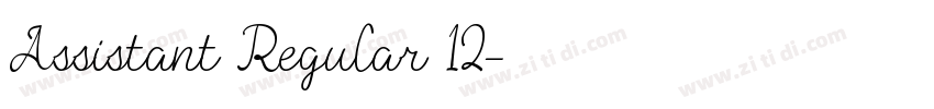 Assistant Regular 12字体转换